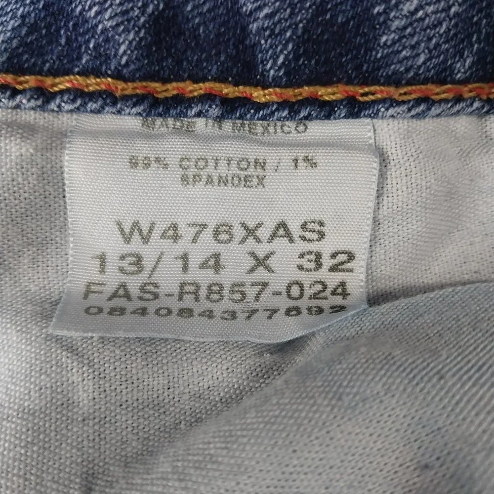 1018 Size 13/14 Wrangler 20X Style Upcycled Stretch Bell-Bottoms - Picture 6 of 7